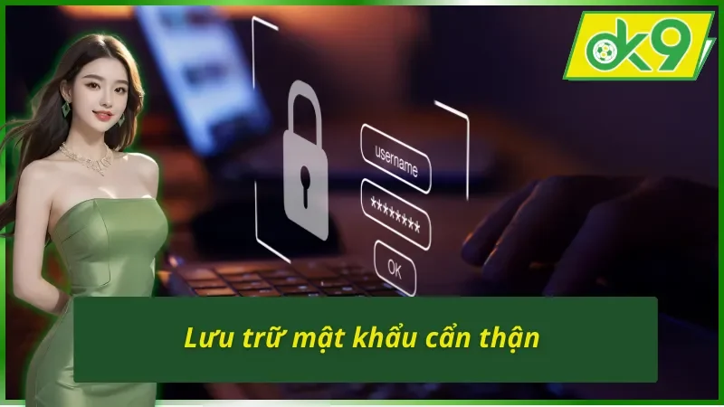 Hãy lưu trữ mật khẩu khi thực hiện cách lấy lại tài khoản OK9